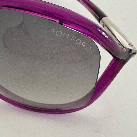 Tom Ford New TF9 Whitney 64mm PURPLE GRADIENT Oversized Women\'s Sunglasses NWB main image 7